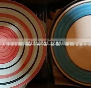 10.25" Crokery Handpainted Dinner Plate, Crokery Plates Stock With Different Designs thumbnail-1