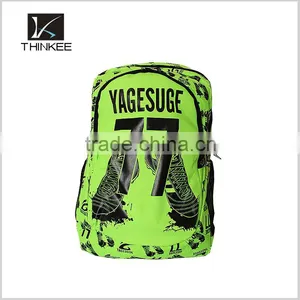 Custom Floral Green Backpack Korean Fashion Nylon Backpack thumbnail-1