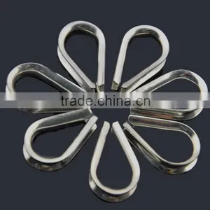 High Polished 304 Stainless Steel Marine Boat Cable Wire Rope Loop Thimble New Products on China Market for Paracord Bracelet thumbnail-1