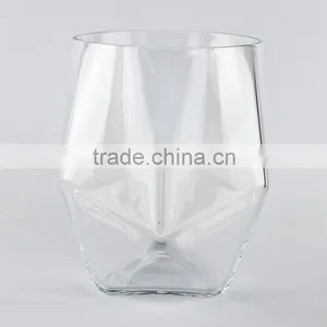 Special Unique Customized Size Clear Tranparent Popular Model Leadfree Diamond Shaped Shot Whisky Glass thumbnail-1