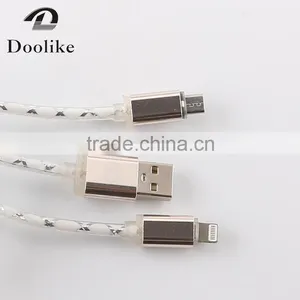 Hot Selling 2 in 1USB Cable For Samsung Mrice USB Cable 1m Wholesale For Iphone Data Cable thumbnail-3