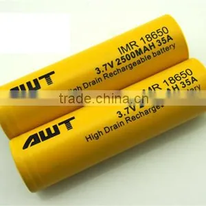 Non Alkaline Batteries 35A 2500mah Aweite 18650 aa Battery Cell Carbon Zinc Battery thumbnail-2