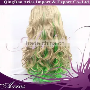 Best Quality Highlight Color Heat Resistant Fiber / Synthetic Lace Front Wig thumbnail-1