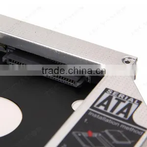 Aluminum 12.7mm 2nd Hard Drive DVD Bay Caddy SATA to SATA For Laptop Acer/Asus/Dell for Sony thumbnail-4