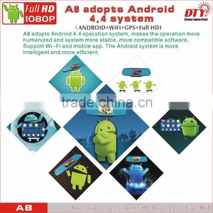hd Android 4.4 System Intelligent HD Dual Lens Car Recorder Fhd 1080p Car Camera Dvr Video Recorder, GPS Car Navigation Recorder thumbnail-5