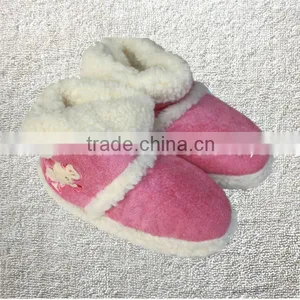 Winter Thermal Cotton-padded Waterproof Anti-slip Soles Slippers,home Floor Microsuede With Mouse Embroidery Children Boots thumbnail-1