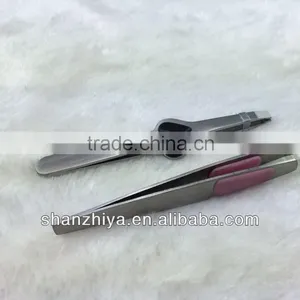 Stainless Steel Cosmetic Eyebrow and Eyelash Tweezers thumbnail-1
