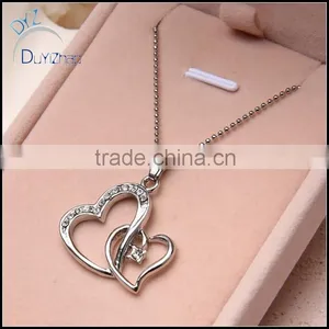 Wholesale Fashion Alloy Double Heart Shaped Pendant Designs thumbnail-2