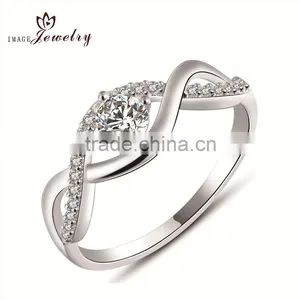 Ladies Synthetic cz Diamonds 925 Sterling Silver Rings Fashion Jewelry 2016 thumbnail-1