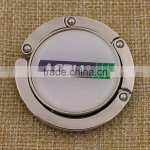 Foldable Metal Purse Hanger/round Purse Hook With Logo Wholesale thumbnail-1