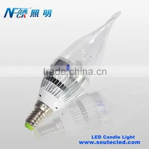 High Quality High Brightness Wide Angle Aluminum Led Candle Light 3w E14 LED Candle Light for Lighting Fixture thumbnail-5