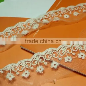 European Lace Fabric Garment Accessories Water-soluable Mesh Embroidery Lace Trim thumbnail-1