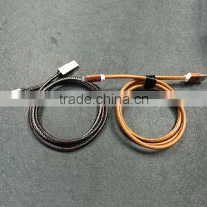8 Pin Leather Usb Cable for IPhone thumbnail-2