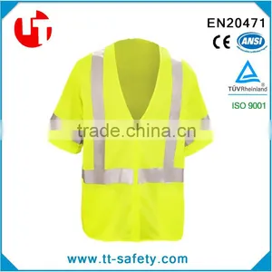 100% Polyester High Visibility 3M Scotchlite Reflective Material 3M Reflective Safety Jacket thumbnail-1