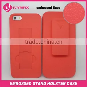 Newest Embossed Kickstand Hard Case for Iphone 5 Crystal Case thumbnail-1