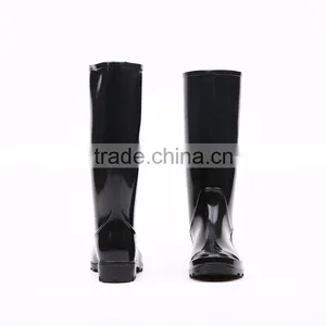 2016 Simple Style Cheap Black Pvc Rain Boots Without Steel Toe, Cheap Plastic Pvc Rain Boots thumbnail-6