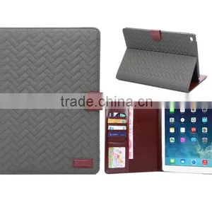 Fashion Luxury Grid Soft Leather Case For IPad Air 2 thumbnail-4