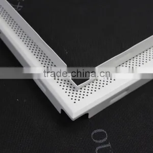 Dia1.8mm Perforated White Waterproof Acoustic Aluminum Sheet Clip in False Ceiling Tiles 600x600mm thumbnail-1