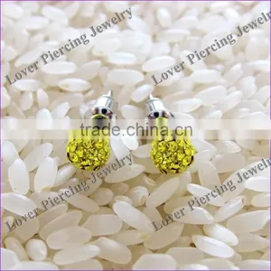 Wholesale With Crystal Ball Stainless Steel Ear Piercing Ring [FC-868] thumbnail-1