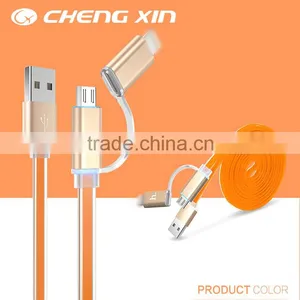 [CX]Hot Selling 2 in 1 Led Lighting Usb Data Cable for Mobile Phone With Led Light Micro Usb Charging Cable 2016 New Style Supplier's Choice thumbnail-2