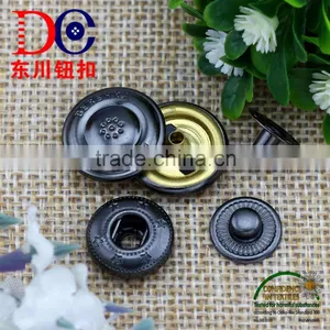 Gun Metal Garment Accessory Custom Logo Snap Button for Leather Jacket thumbnail-5