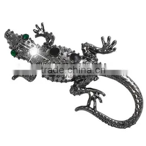 Alloy Lizard Crystal Rhinestone Animal Stone Brooch thumbnail-1