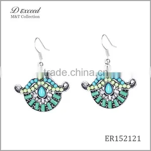 Wholesale Jewelry Promotional Gifts Ethnic Bohemian Native Beaded Dangle Earrings Fancy Bead Drop Earrings thumbnail-1