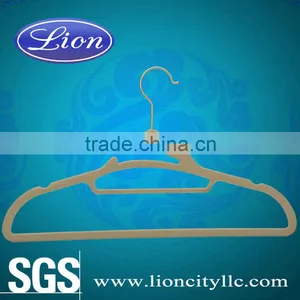 LEC-F5028 Luxury Lady's Top Coat Hanger Flock Hanger thumbnail-1