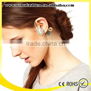 Cheap Ear Cuff White Diamond Jewelry Snake Style Ear Clip thumbnail-1