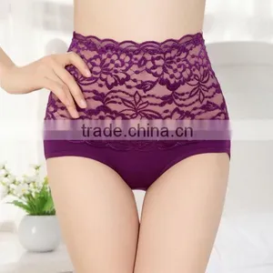 Wholesale Women Sexy Underwear Lace Panties High Waist Slimming Panties thumbnail-2