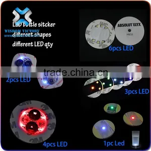 Christmas Wedding Gifts For Guests Fashional Custom Your Own Logo Light Up Coaster,led Light Sticker thumbnail-2