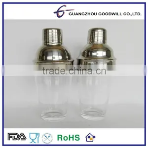 2016 CE/FDA Safe Transparent Stainless Steel Acrylic Plastic Cocktail Shaker thumbnail-4