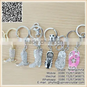 New Arrival Best Sell High Heel Shoes Key Chain With Crystal thumbnail-4