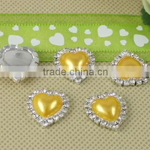 Wholesale Heart Shape Rhinestone Buttons Made in China 2308DP thumbnail-1