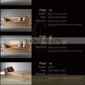 JS02 Full Grain Leather Sofa Top Layer Leather Sofa JL&C Luxury Home Furniture New Sofa Designs thumbnail-1