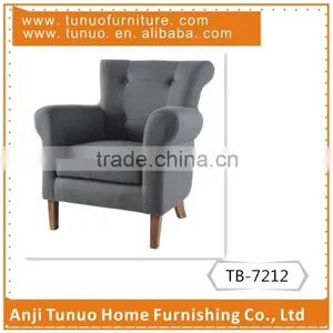 Accent Chair With High Quality Linen Fabric and KD Rubber Wood Legs and Moveable Seat Cushion.,TB-7212 thumbnail-3