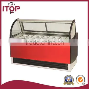 Display Cooler Automatic Defrosting Ice Cream Showcase thumbnail-1