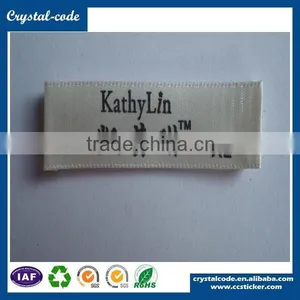 2015 Hot Sales T-shirt Black Iron on Clothing Hangtags for Clothes 100% Polyester Fabric Vinyl Self Adhesive Woven Sticker thumbnail-6