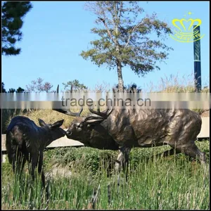 Outdoor Landscape Sculpture Bronze Deer Sculpture All Kinds of Animal Sculpture thumbnail-1
