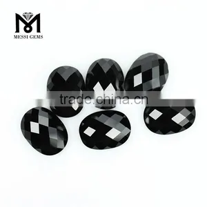 Oval Cabochon Synthetic Faceted Black Spinel Bead Gemstone Price thumbnail-3