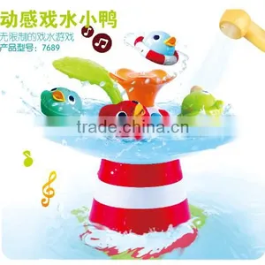 2016 New Bath Toy Organizer Funny Electric Spray Duck Toys With Music Educational Baby Toys ABS Material Intelligent Baby Toys thumbnail-1