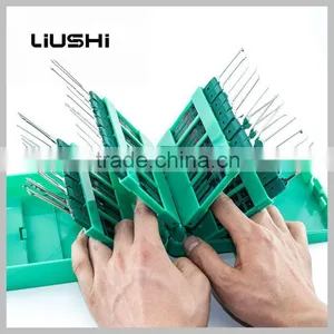 China Supplier Transparent Cutaway Padlock +32 Pcs Klom Locksmith Tools Lock Pick Set thumbnail-1