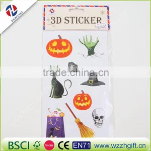 Halloween Pumpkins & Green Ghost Large Temporary Tattoos Cute Big Tattoo Stickers thumbnail-1