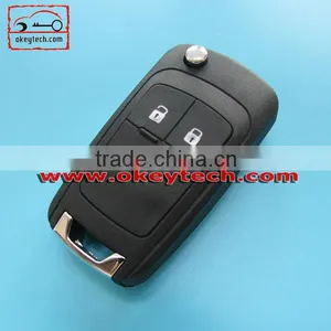Okeytech Key Shell Chevrolet Cruze 3 Buttons Flip Key Shell for Chevrolet Cruze Key thumbnail-1