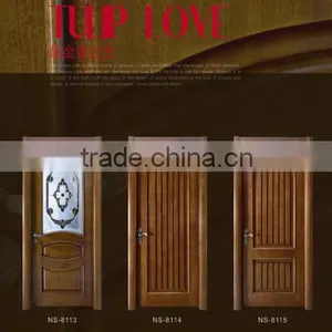 Carving Pattern Interior Solid Wooden Door thumbnail-5