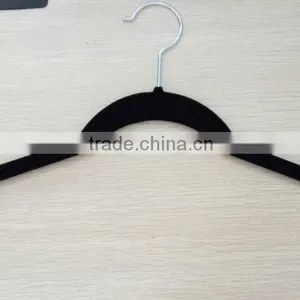 Flat Sturdy Sale Plastic Clothes Hanger With Velvet For Shirt thumbnail-2