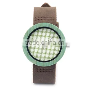 Hotsale Bamboo Watches With Leather Strap Wooden Watches thumbnail-3