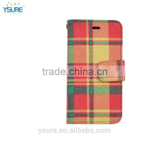 Plaid Pattern Fabric Leather Phone Case For Sony Xperia Z3 With PVC ID and Credit Card Slots thumbnail-2