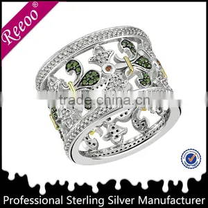 Micro Pave Setting Silver Pendants, Tree of Life Pendant thumbnail-2