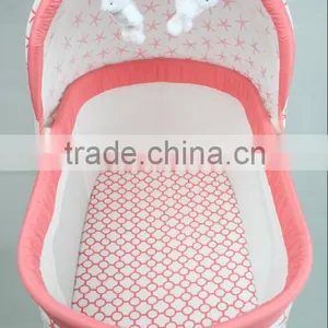 Manufacturer Portable Lightweight Swing Baby Bed With Canopy and Storage Basket Rocking Bed for Baby Cradle thumbnail-5